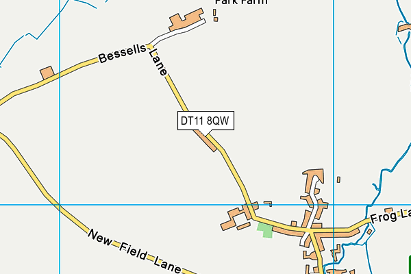 DT11 8QW map - OS VectorMap District (Ordnance Survey)