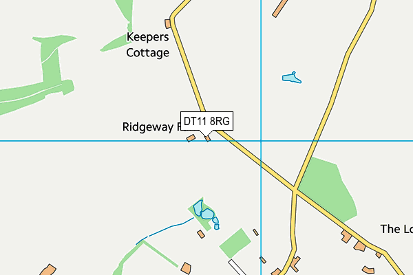 DT11 8RG map - OS VectorMap District (Ordnance Survey)