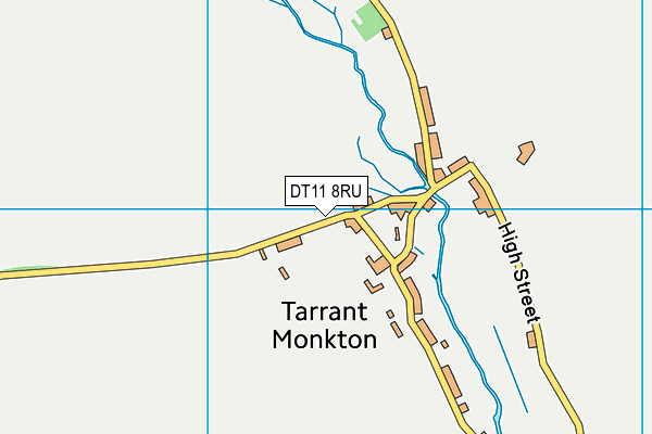 DT11 8RU map - OS VectorMap District (Ordnance Survey)