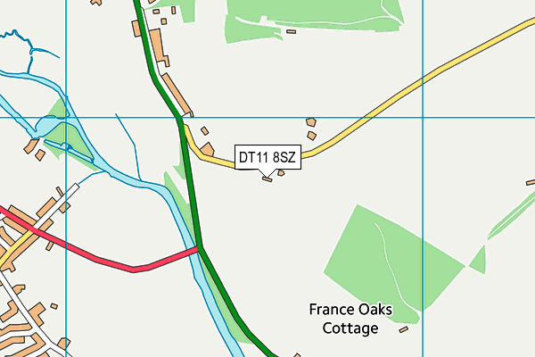 DT11 8SZ map - OS VectorMap District (Ordnance Survey)