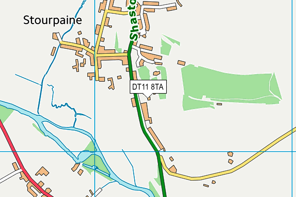 DT11 8TA map - OS VectorMap District (Ordnance Survey)