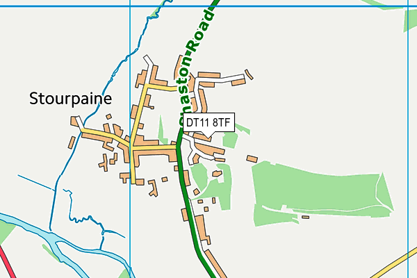 DT11 8TF map - OS VectorMap District (Ordnance Survey)