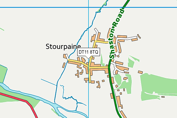 DT11 8TQ map - OS VectorMap District (Ordnance Survey)