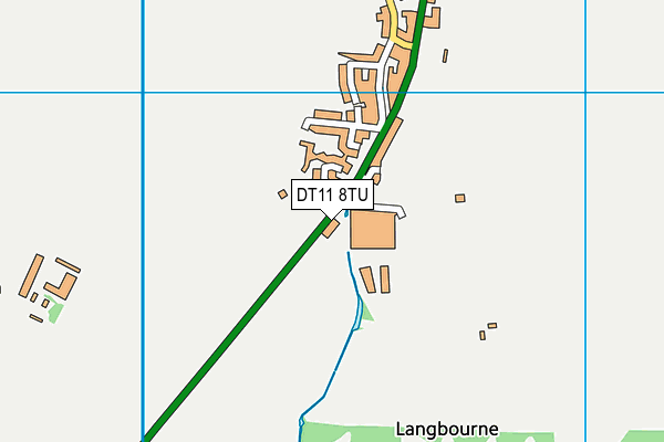 DT11 8TU map - OS VectorMap District (Ordnance Survey)
