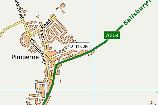 DT11 8UN map - OS VectorMap District (Ordnance Survey)