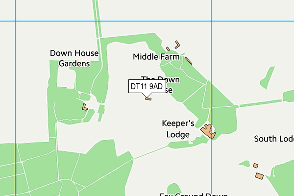 DT11 9AD map - OS VectorMap District (Ordnance Survey)