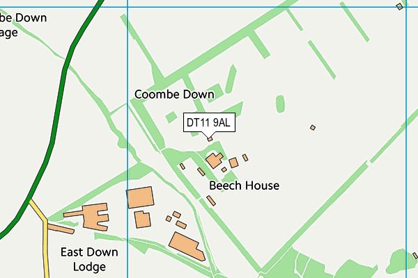 DT11 9AL map - OS VectorMap District (Ordnance Survey)