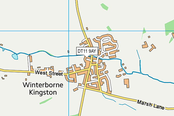 DT11 9AY map - OS VectorMap District (Ordnance Survey)