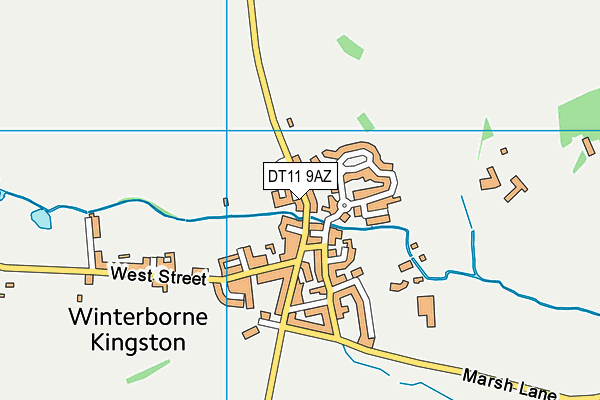 DT11 9AZ map - OS VectorMap District (Ordnance Survey)