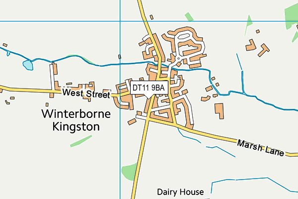 DT11 9BA map - OS VectorMap District (Ordnance Survey)