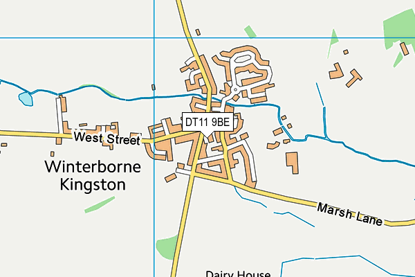 DT11 9BE map - OS VectorMap District (Ordnance Survey)
