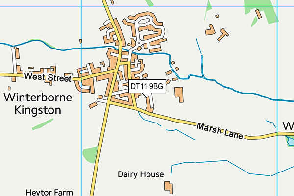 DT11 9BG map - OS VectorMap District (Ordnance Survey)