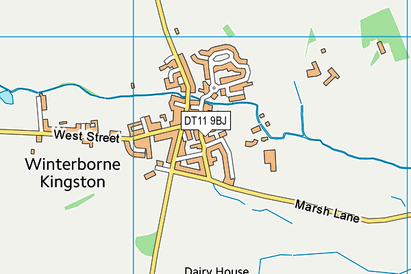 DT11 9BJ map - OS VectorMap District (Ordnance Survey)
