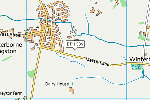 DT11 9BN map - OS VectorMap District (Ordnance Survey)