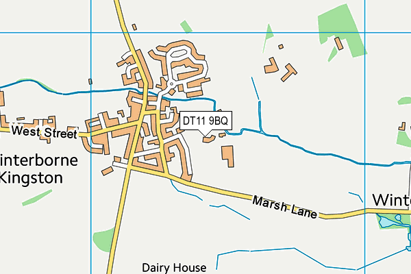 DT11 9BQ map - OS VectorMap District (Ordnance Survey)