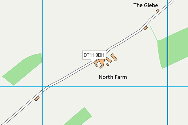 DT11 9DH map - OS VectorMap District (Ordnance Survey)