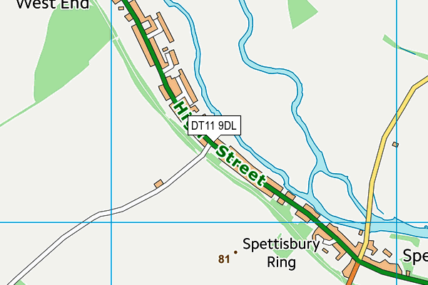 DT11 9DL map - OS VectorMap District (Ordnance Survey)