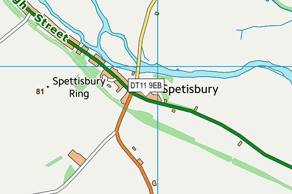 DT11 9EB map - OS VectorMap District (Ordnance Survey)