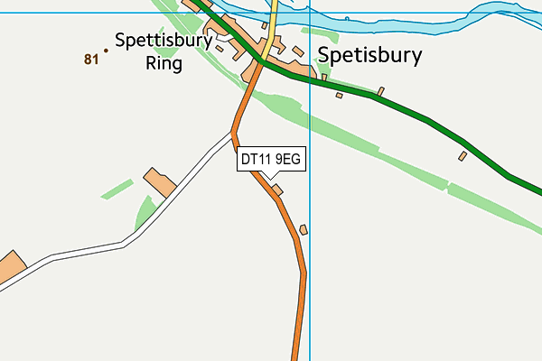 DT11 9EG map - OS VectorMap District (Ordnance Survey)