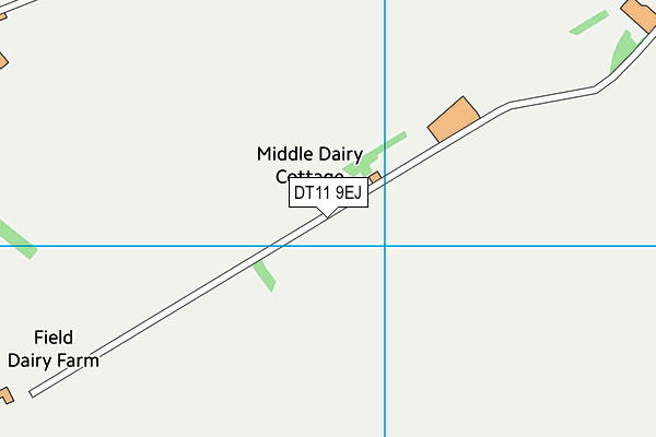 DT11 9EJ map - OS VectorMap District (Ordnance Survey)