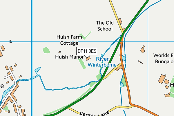 DT11 9ES map - OS VectorMap District (Ordnance Survey)