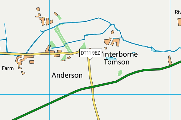 DT11 9EZ map - OS VectorMap District (Ordnance Survey)