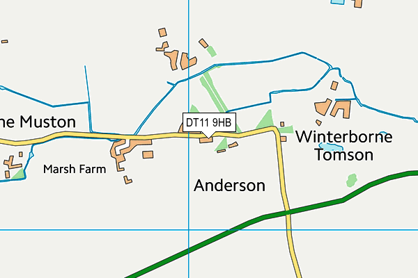 DT11 9HB map - OS VectorMap District (Ordnance Survey)