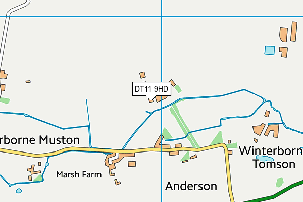 DT11 9HD map - OS VectorMap District (Ordnance Survey)