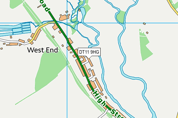 DT11 9HG map - OS VectorMap District (Ordnance Survey)