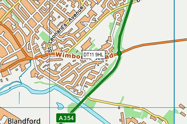 DT11 9HL map - OS VectorMap District (Ordnance Survey)