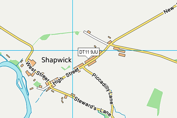 DT11 9JU map - OS VectorMap District (Ordnance Survey)