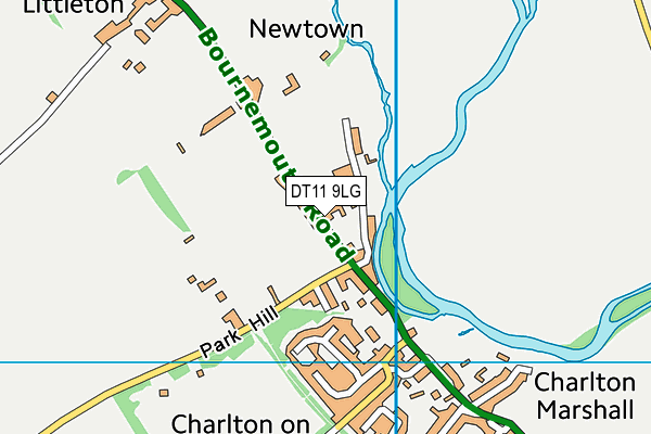 DT11 9LG map - OS VectorMap District (Ordnance Survey)