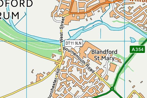 DT11 9LN map - OS VectorMap District (Ordnance Survey)