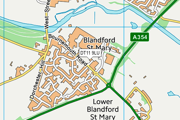 DT11 9LU map - OS VectorMap District (Ordnance Survey)