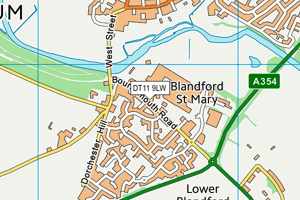 DT11 9LW map - OS VectorMap District (Ordnance Survey)