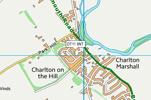 DT11 9NT map - OS VectorMap District (Ordnance Survey)