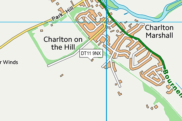 DT11 9NX map - OS VectorMap District (Ordnance Survey)