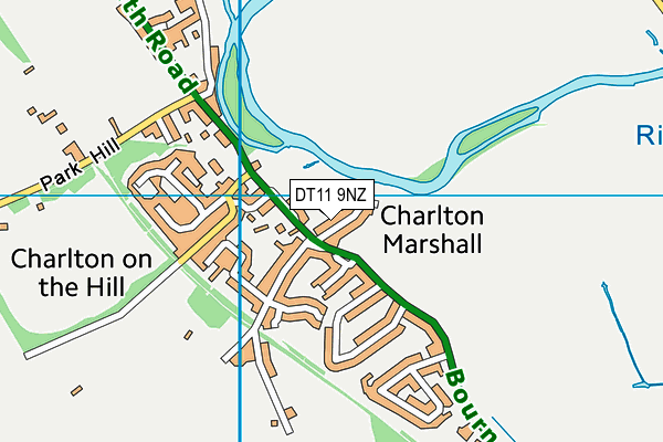 DT11 9NZ map - OS VectorMap District (Ordnance Survey)