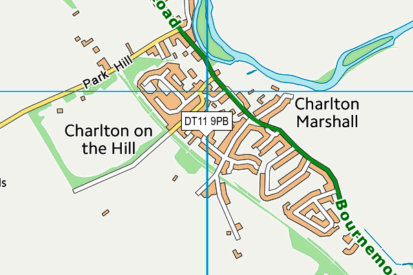 DT11 9PB map - OS VectorMap District (Ordnance Survey)