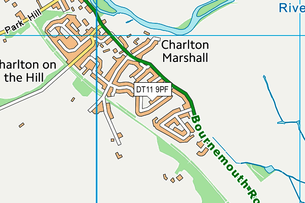 DT11 9PF map - OS VectorMap District (Ordnance Survey)