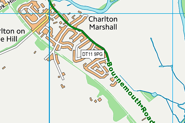 DT11 9PG map - OS VectorMap District (Ordnance Survey)