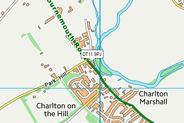 DT11 9PJ map - OS VectorMap District (Ordnance Survey)