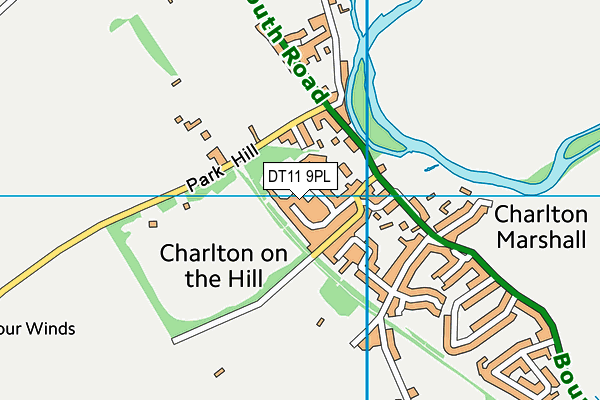 DT11 9PL map - OS VectorMap District (Ordnance Survey)