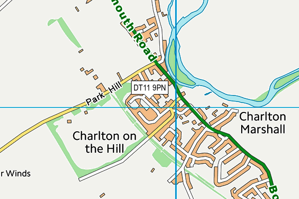 DT11 9PN map - OS VectorMap District (Ordnance Survey)