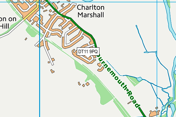 DT11 9PQ map - OS VectorMap District (Ordnance Survey)