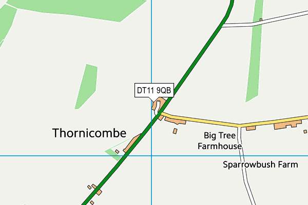 DT11 9QB map - OS VectorMap District (Ordnance Survey)