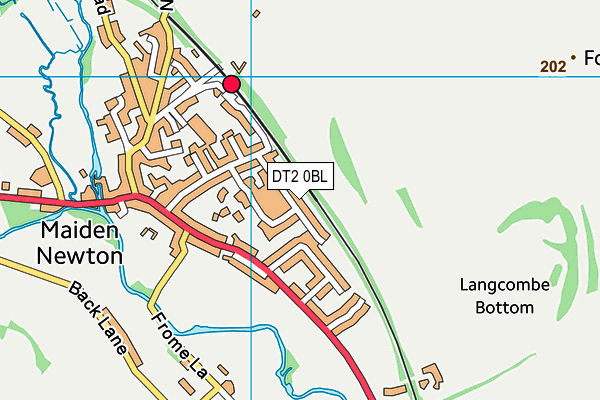 DT2 0BL map - OS VectorMap District (Ordnance Survey)
