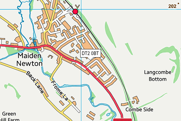 DT2 0BT map - OS VectorMap District (Ordnance Survey)