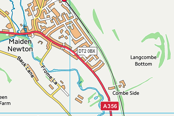 DT2 0BX map - OS VectorMap District (Ordnance Survey)