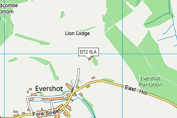 DT2 0LA map - OS VectorMap District (Ordnance Survey)